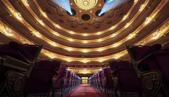 カタルーニャアクリル原画　バルセロナ　リセウ大劇場